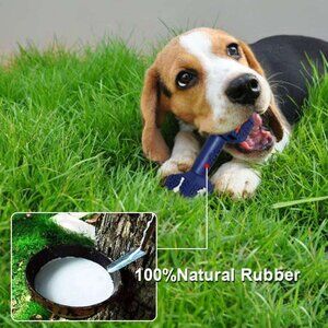 Interactive Durable Dog Toys Tough Natural Rubber Dumbbell Toy for Large Medium